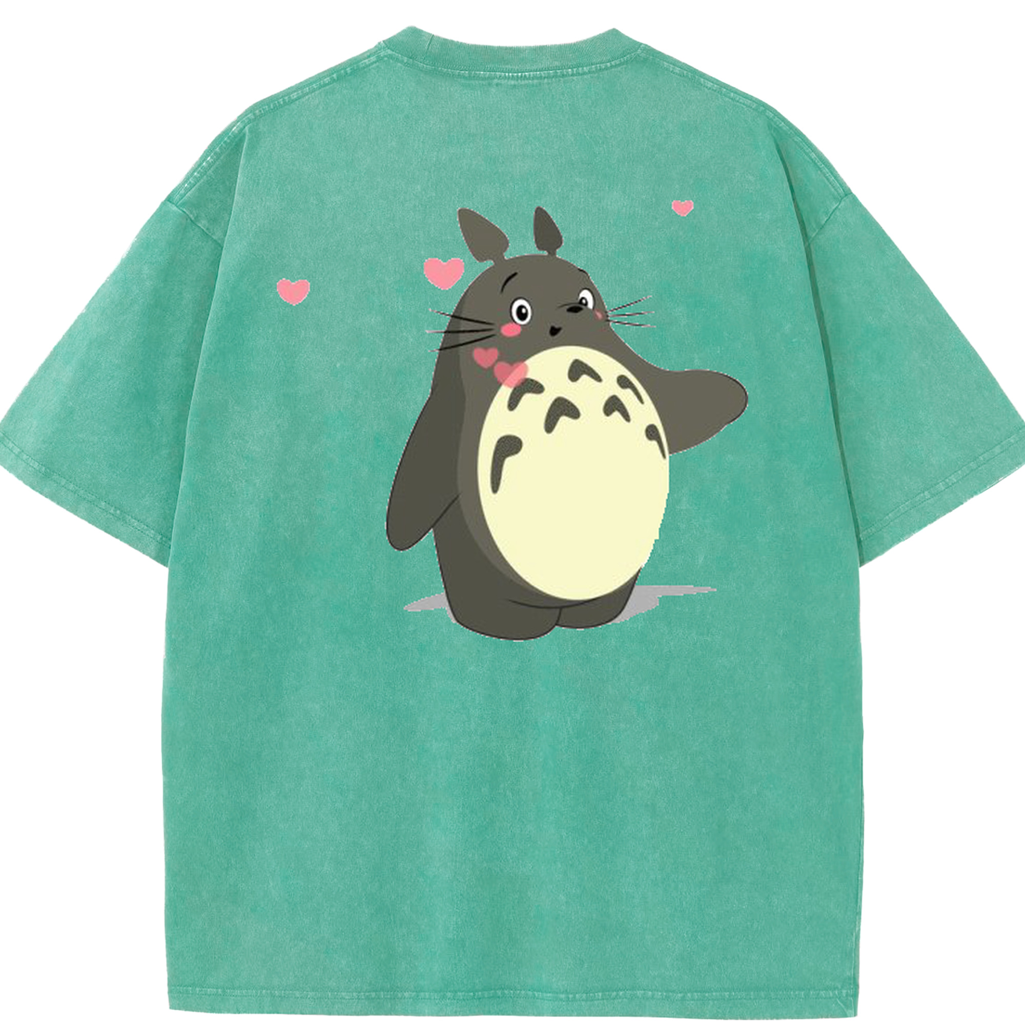 （画像用） となりのトトロ 草壁メイ 草壁サツキ My Neighbor Totoro Satsuki Kusakabe Mei Kusakabe 綿100% ヴィンテージ風 半袖Tシャツ（背面プリント）